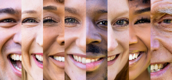 Collection of diverse American faces smiling Enquêtes de mesure de la diversité au travail : les recommandations de la CNIL