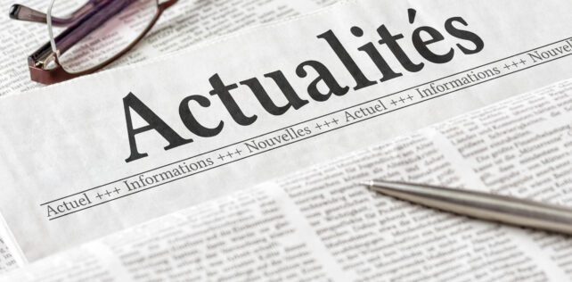 A newspaper with the headline News in french - Actualités Actualité sociale de l’été et de la rentrée 2025