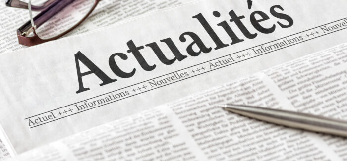A newspaper with the headline News in french - Actualités Actualité sociale de l’été et de la rentrée 2025